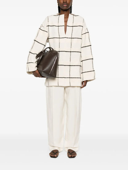 Windowpane-Check Tunic