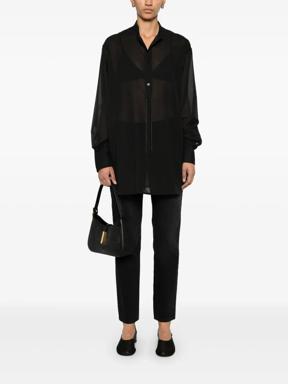 Stand-Up Collar Blouse