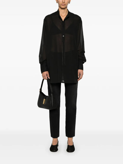 Stand-Up Collar Blouse
