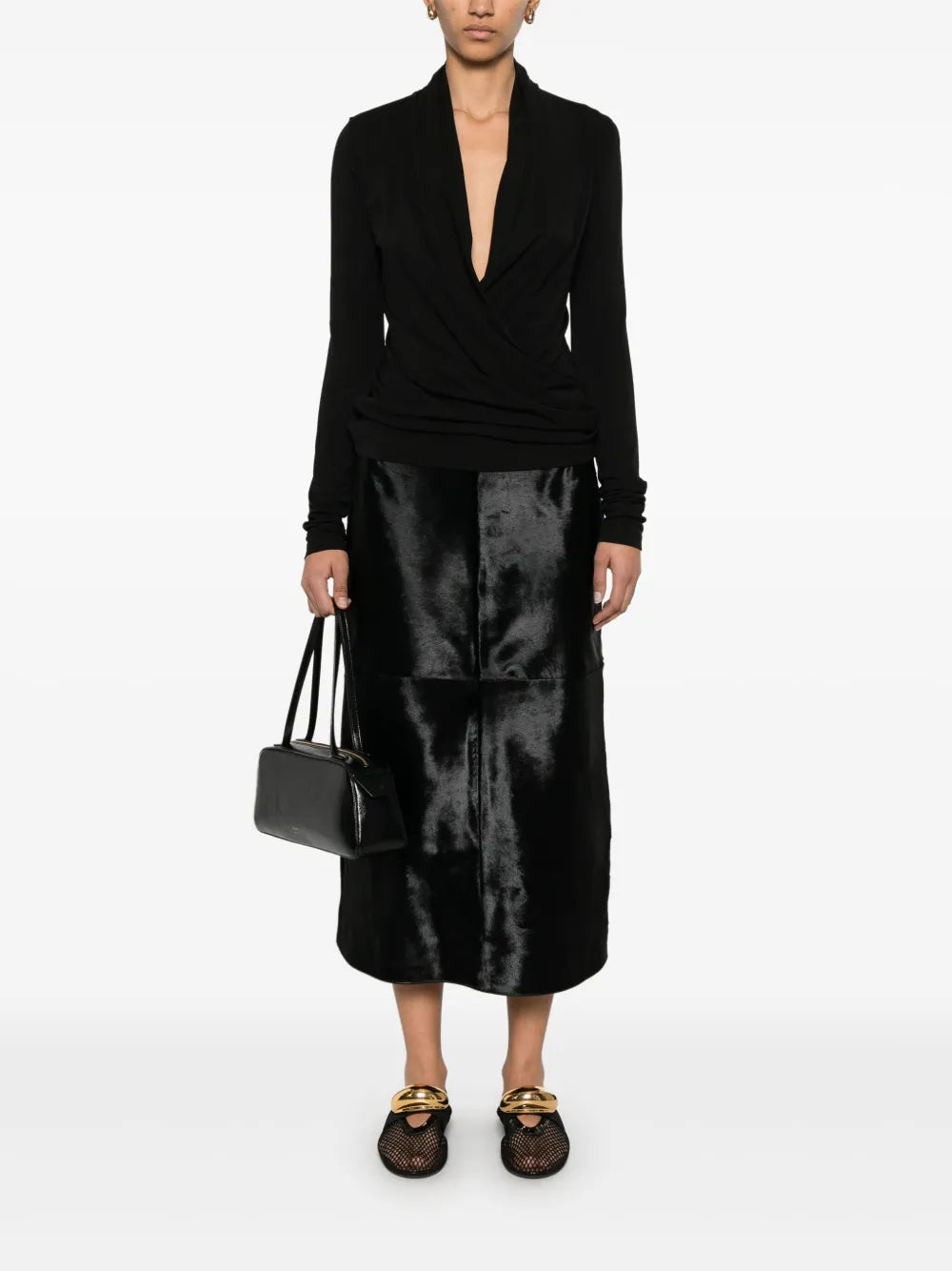 Overlapped Jersey Blouse