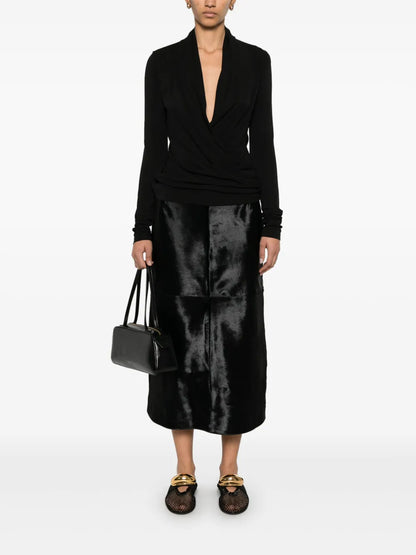 Overlapped Jersey Blouse