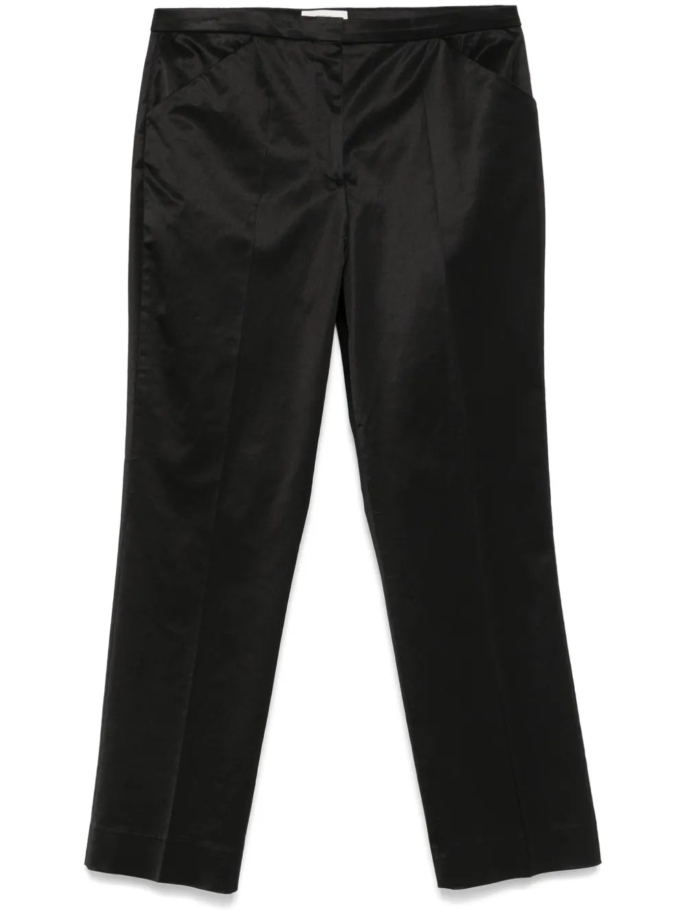 Straight-Leg Cropped Trousers