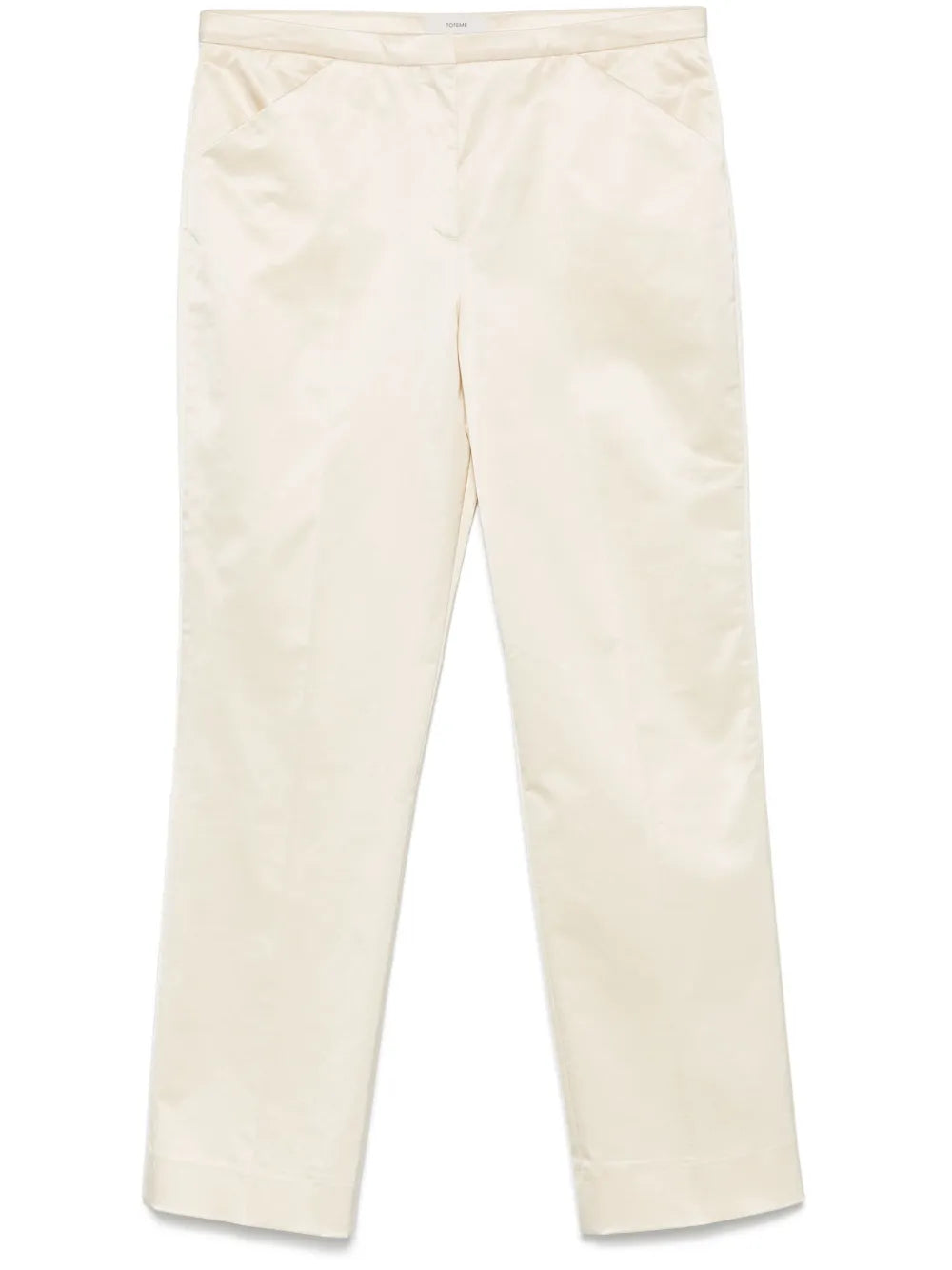 Straight-Leg Cropped Trousers