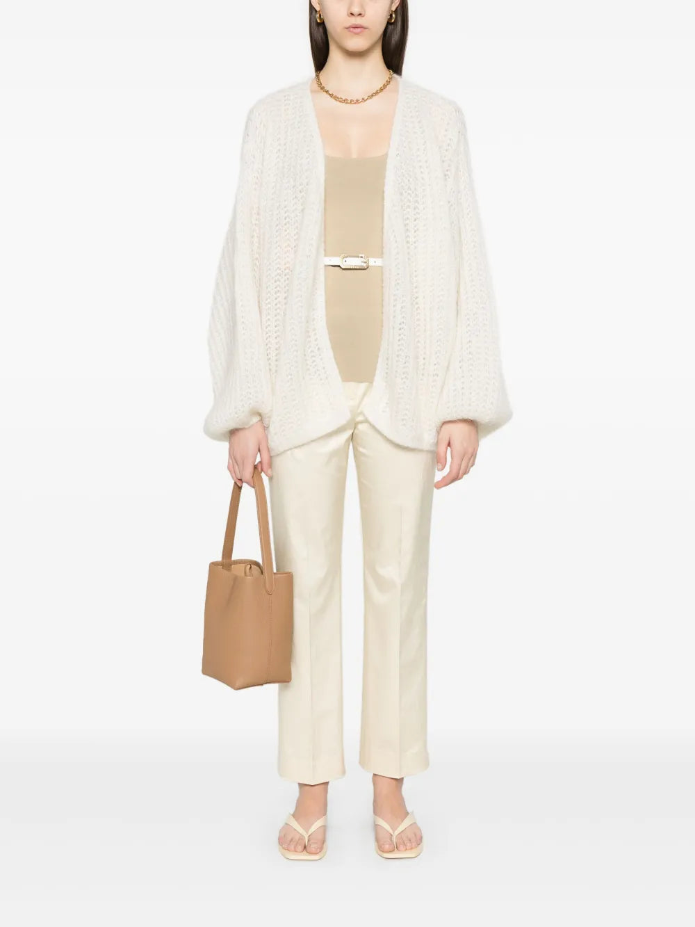 Straight-Leg Cropped Trousers