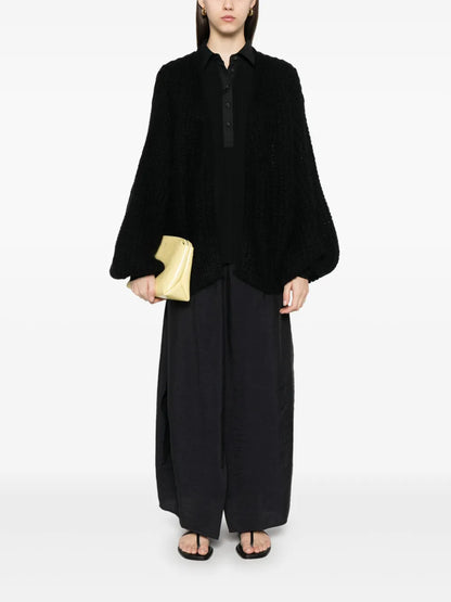 Puff-Sleeve Cardigan