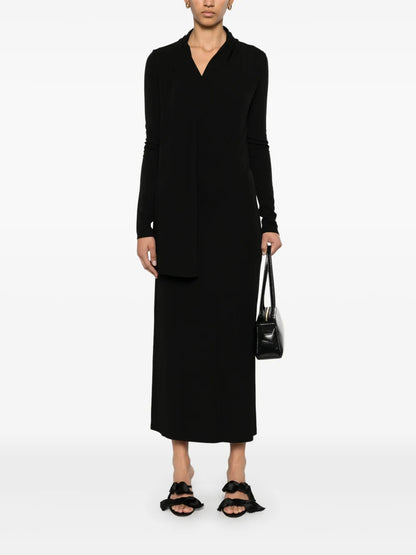 Overlapped Jersey Dress