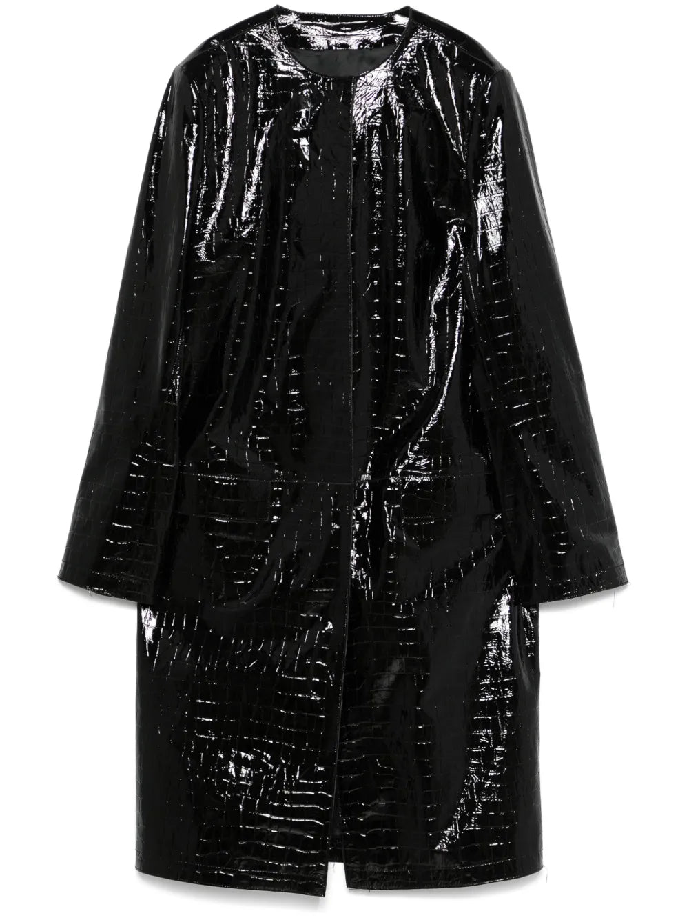 Crocodile-Embossed Coat