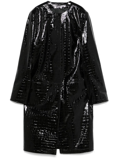 Crocodile-Embossed Coat