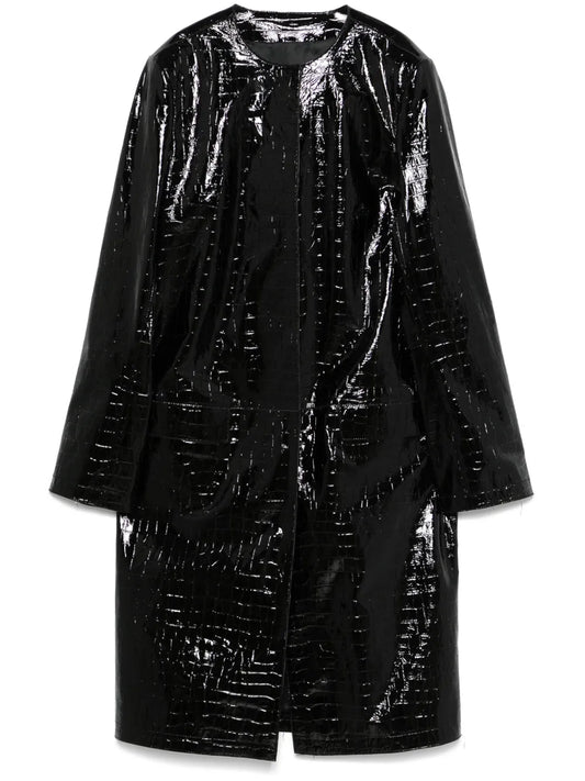Crocodile-Embossed Coat