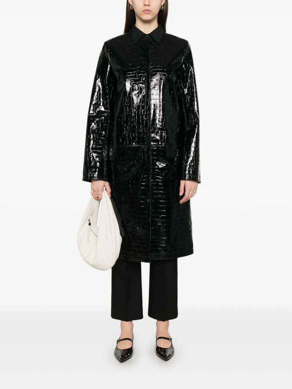 Crocodile-Embossed Coat