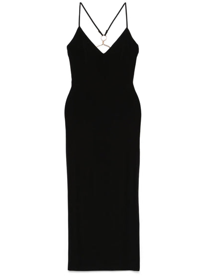 Hardware-Detailed Midi Dress