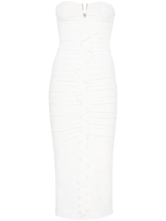 Ruffled-Detailed Midi Dress