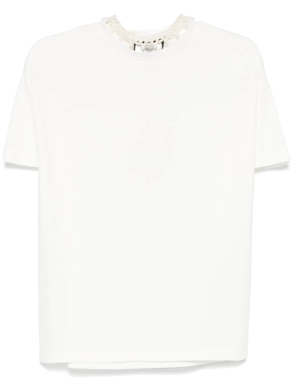 Beaded Collar T-Shirt