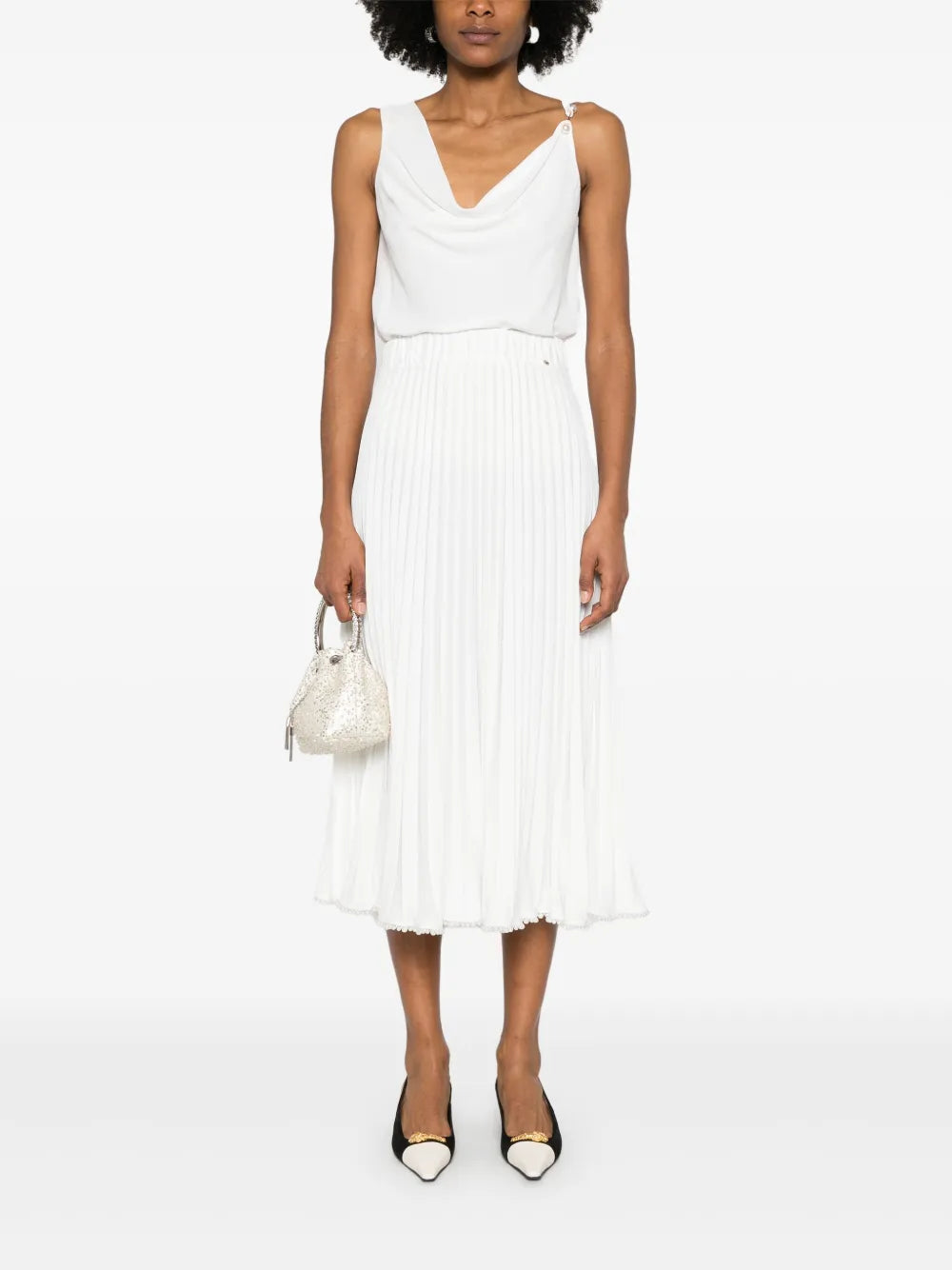 Pleated Midi Skirt
