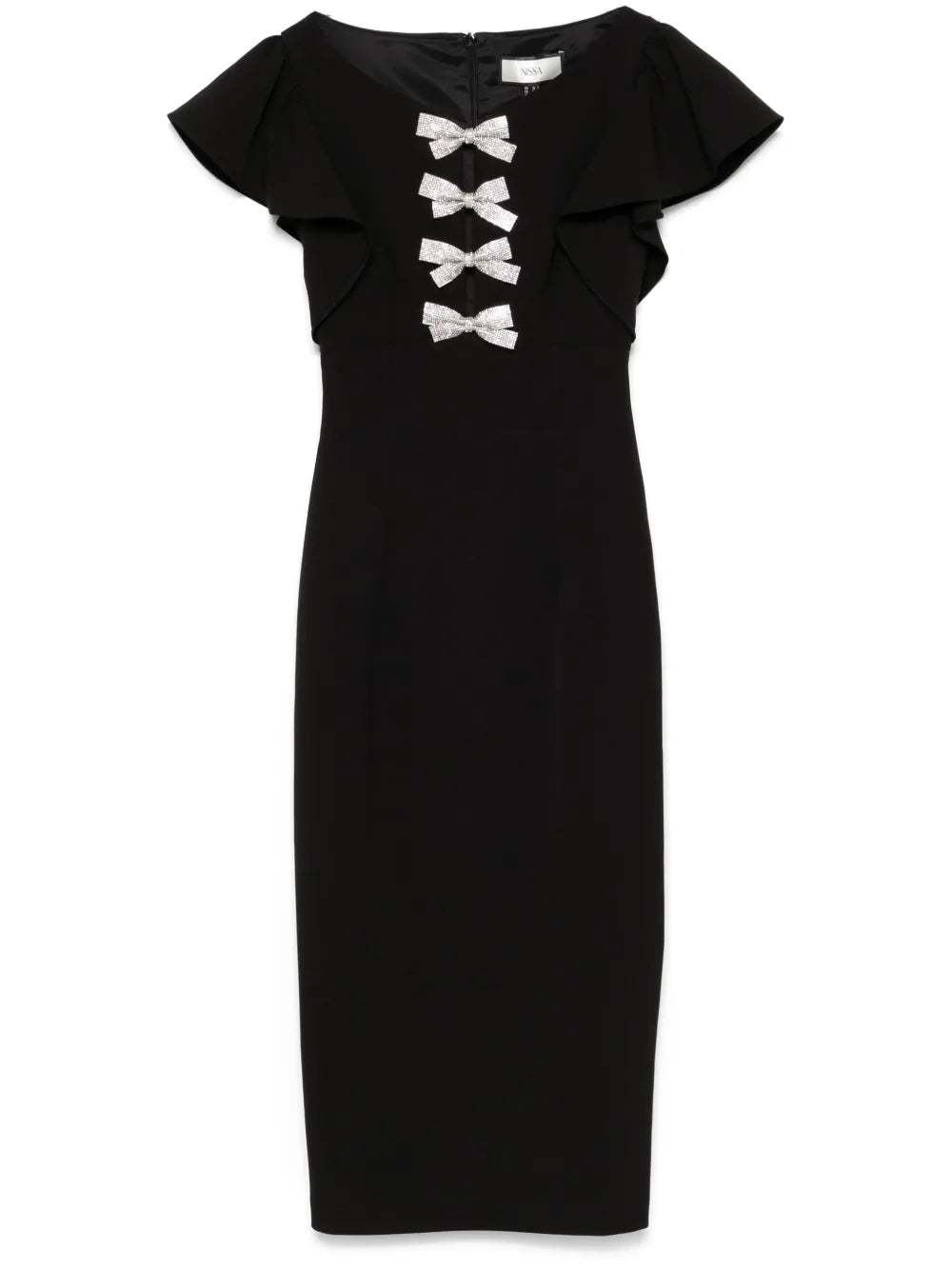 Bow-Detailed Midi Dress