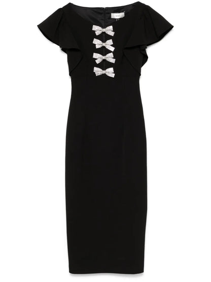 Bow-Detailed Midi Dress