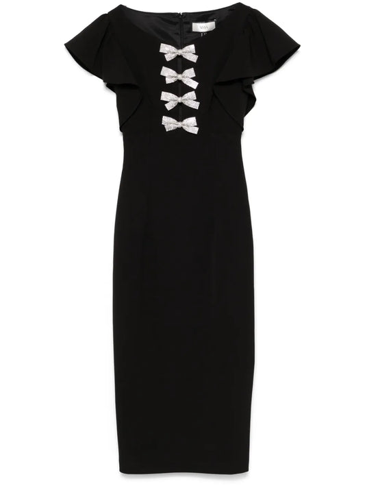 Bow-Detailed Midi Dress