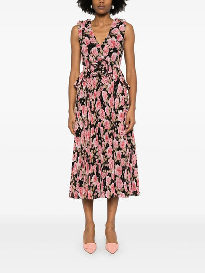 Floral-Print Midi Dress