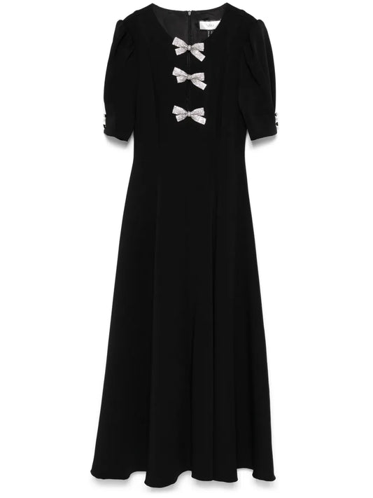 Bow-Appliqué Maxi Dress