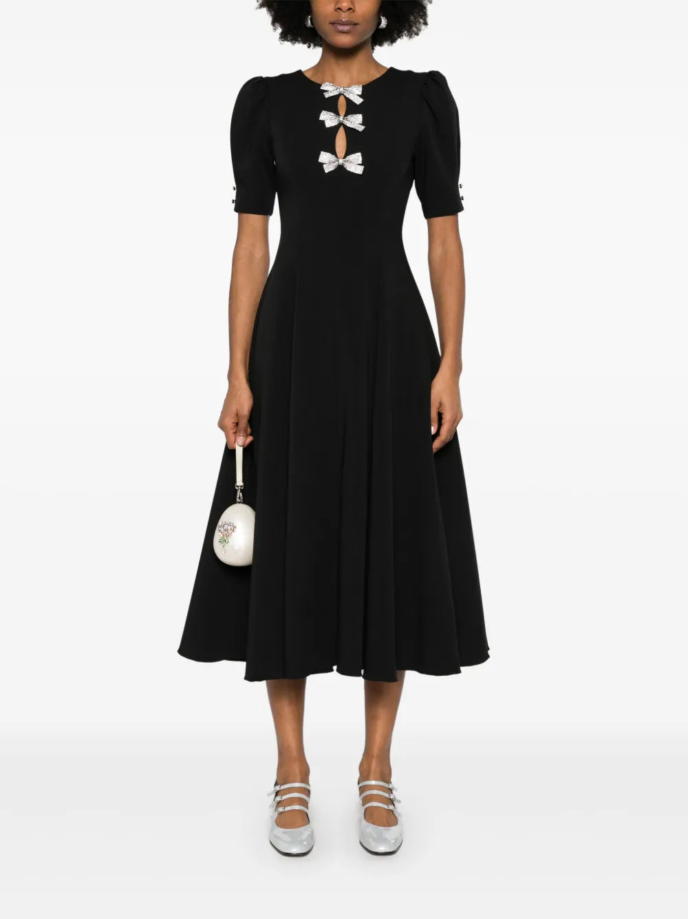 Bow-Appliqué Maxi Dress