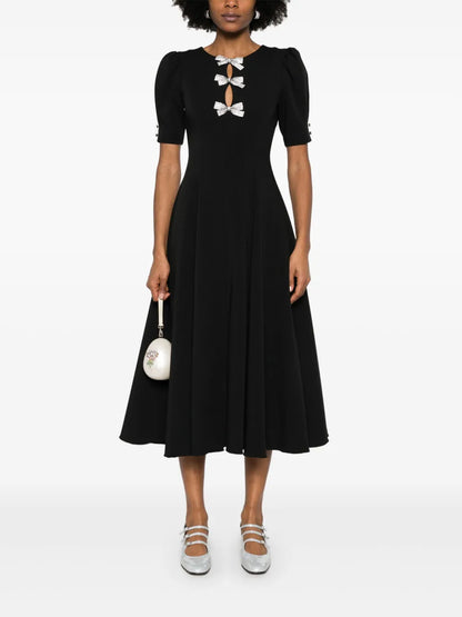 Bow-Appliqué Maxi Dress