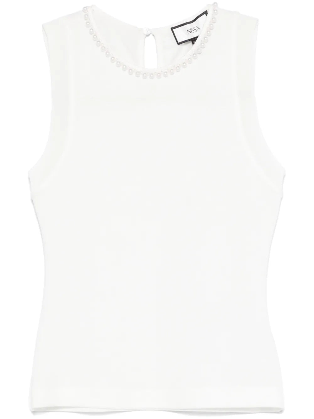 Faux-Pearl Tank Top