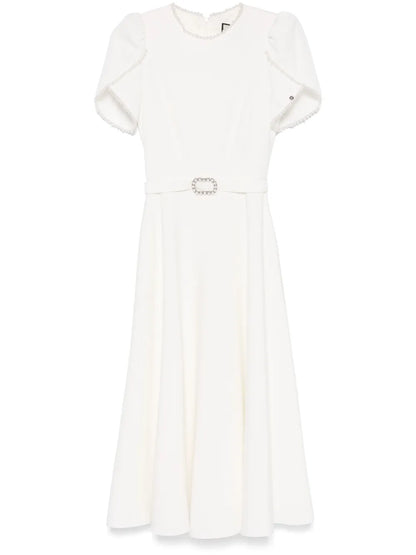 Faux-Pearl Detailed Midi Dress