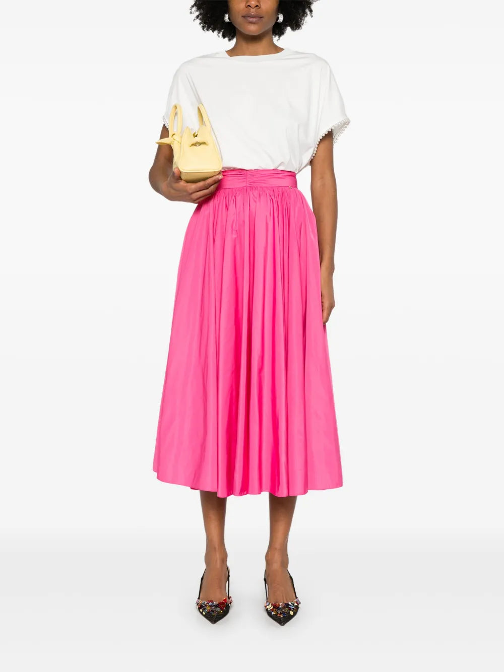 Faux-Pearl Detailed T-Shirt