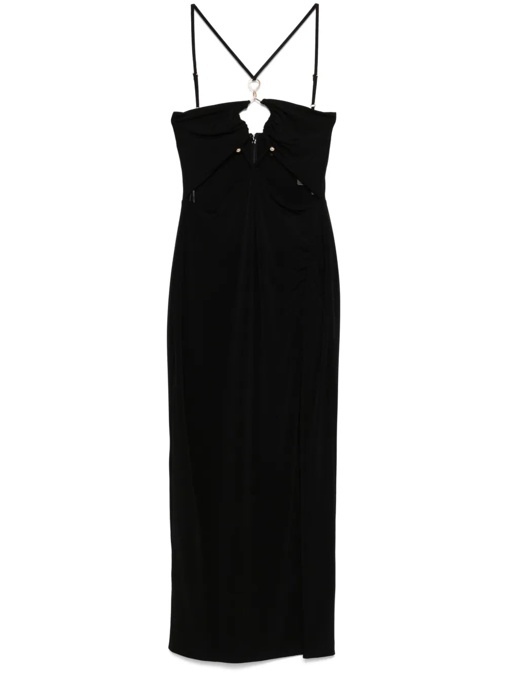 Hardware-Detailed Midi Dress