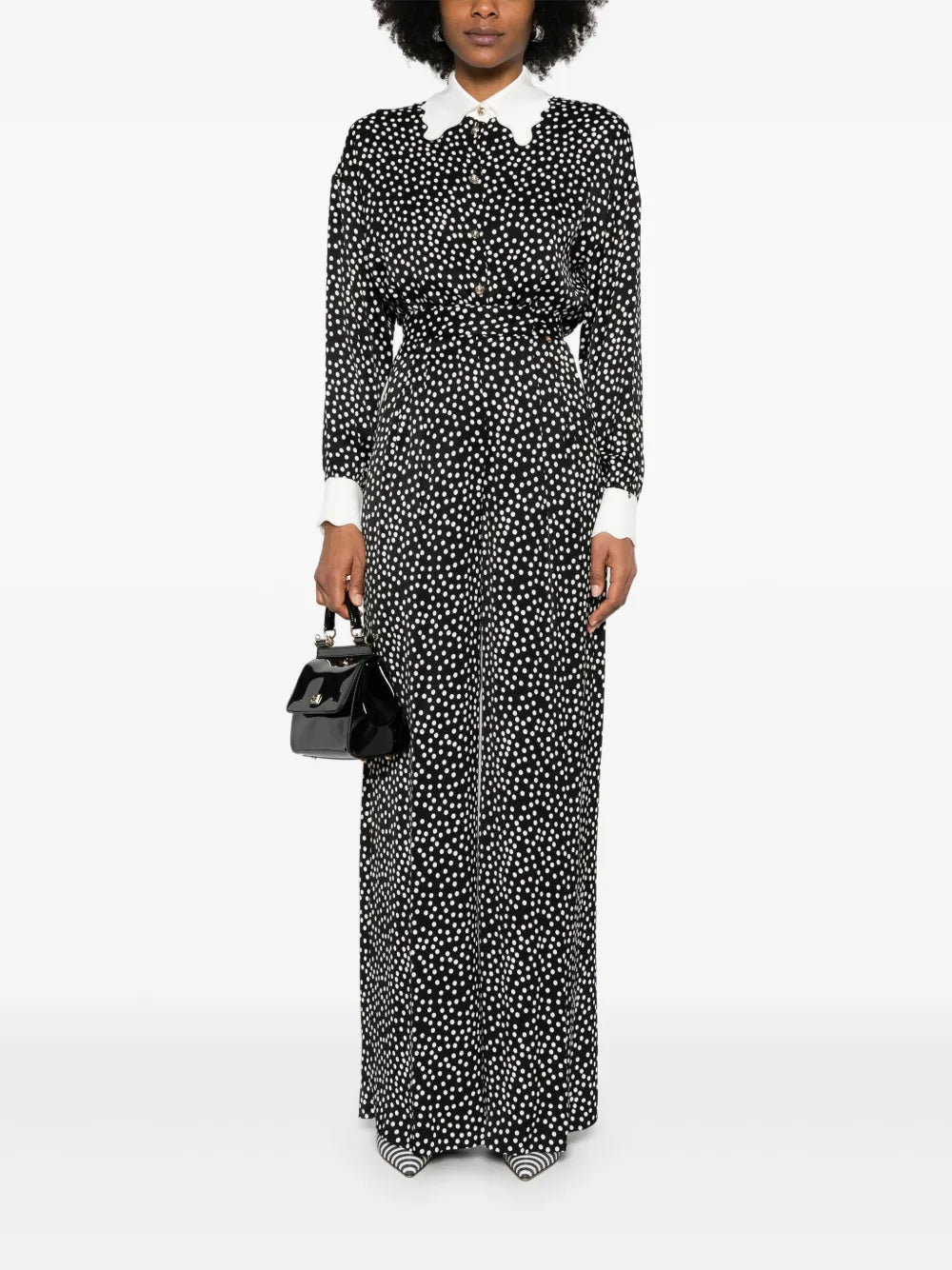 Polka Dot-Print Trousers