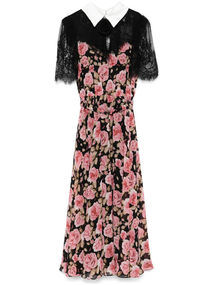 Floral-Print Midi Dress