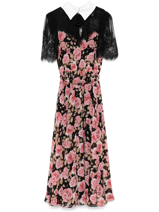 Floral-Print Midi Dress