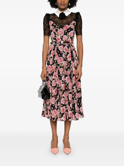 Floral-Print Midi Dress