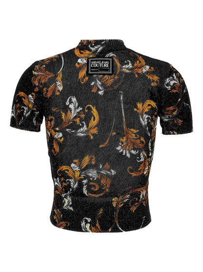 Barocco-Print Knit T-Shirt