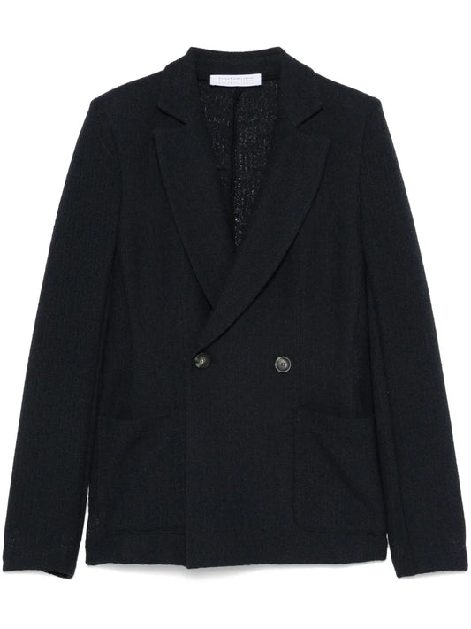 Two-Tone Frisé Blazer