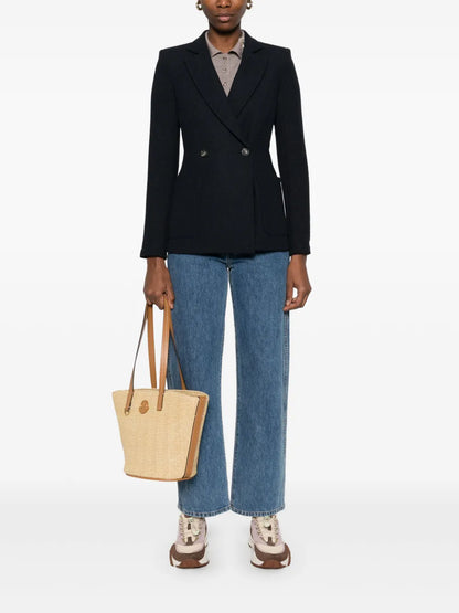 Two-Tone Frisé Blazer