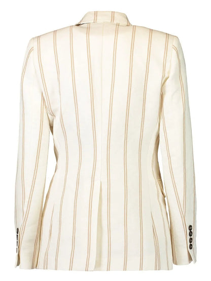 Striped Double-Breasted Blazer