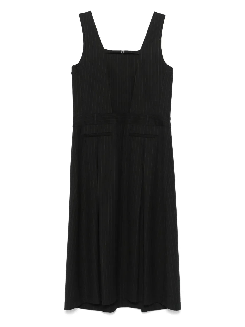 Inverted-Pleat Midi Dress