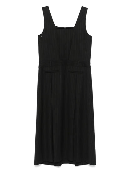Inverted-Pleat Midi Dress