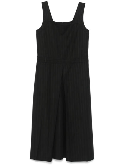 Inverted-Pleat Midi Dress