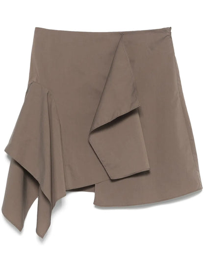 Unbalance Draped Mini Skirt