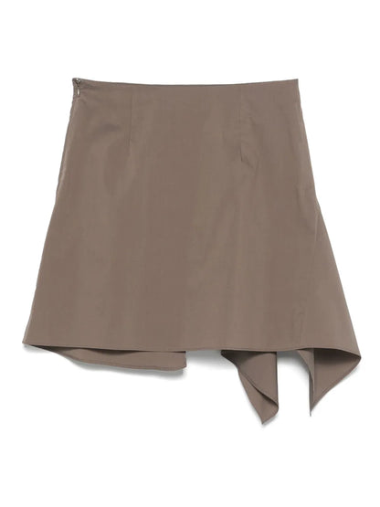 Unbalance Draped Mini Skirt