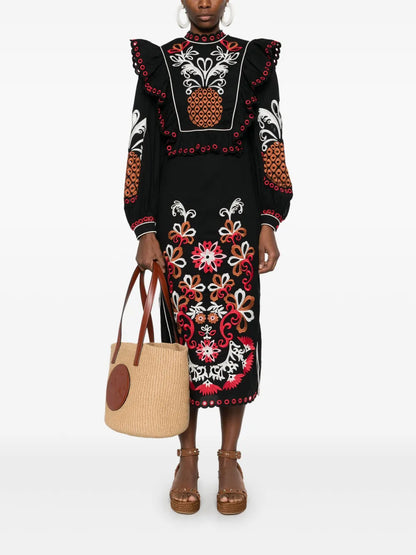 Cashew Mandala Richilieu Maxi Dress