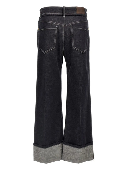 Turn Up-Hem Jeans