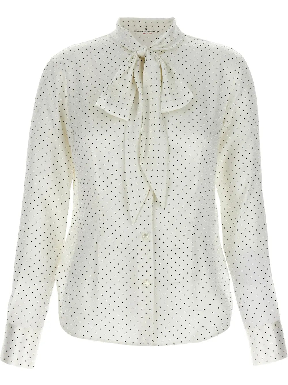 Polka-Dot Silk Shirt