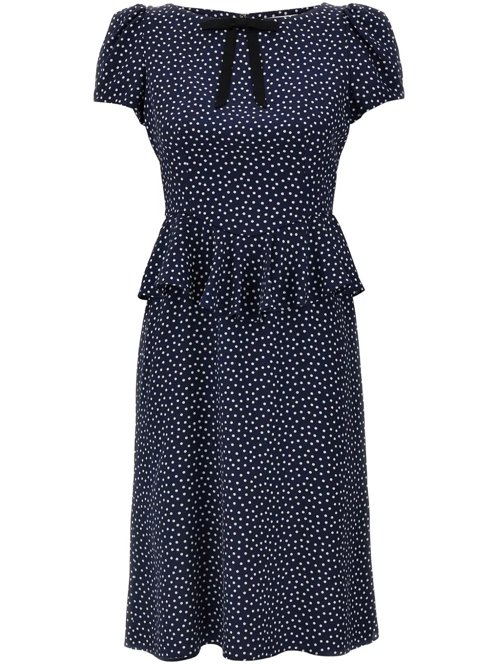 Polka Dot-Print Midi Dress