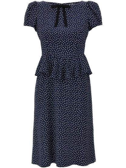 Polka Dot-Print Midi Dress