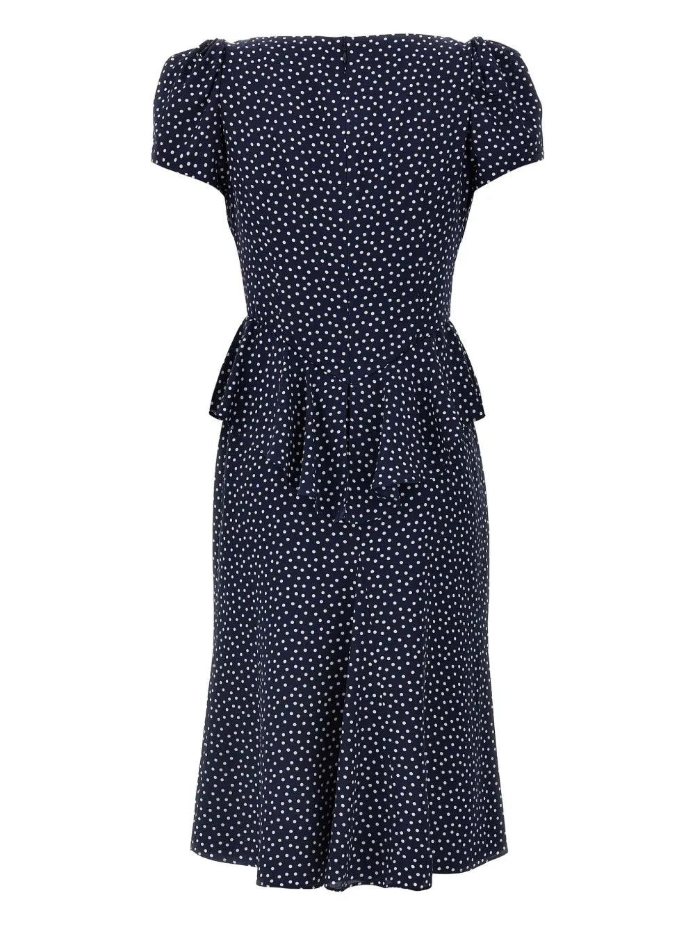 Polka Dot-Print Midi Dress