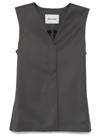 Waist Point Wool Vest
