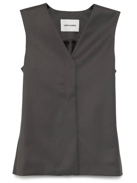 Waist Point Wool Vest